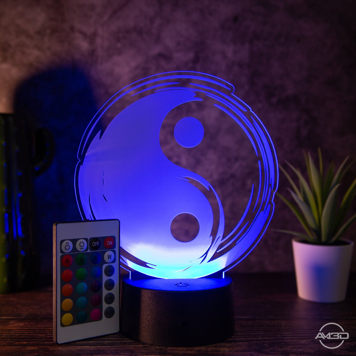 LED-Lampe aus Acryl "Yin Yang"