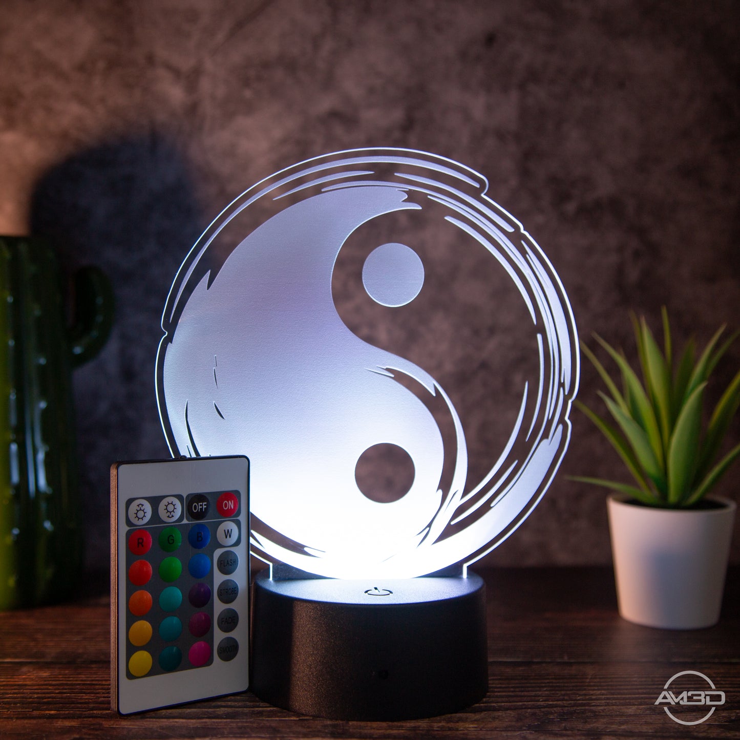 LED-Lampe aus Acryl "Yin Yang"