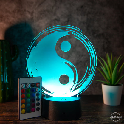 LED-Lampe aus Acryl "Yin Yang"