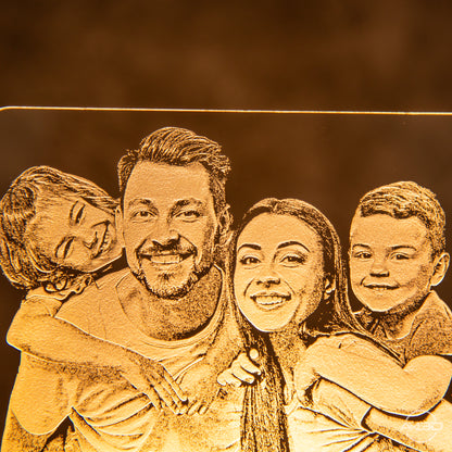 Ihr Foto als LED Lampe in Acryl graviert! Fotolampe, Fotolicht, Familienfoto, Kinderfoto