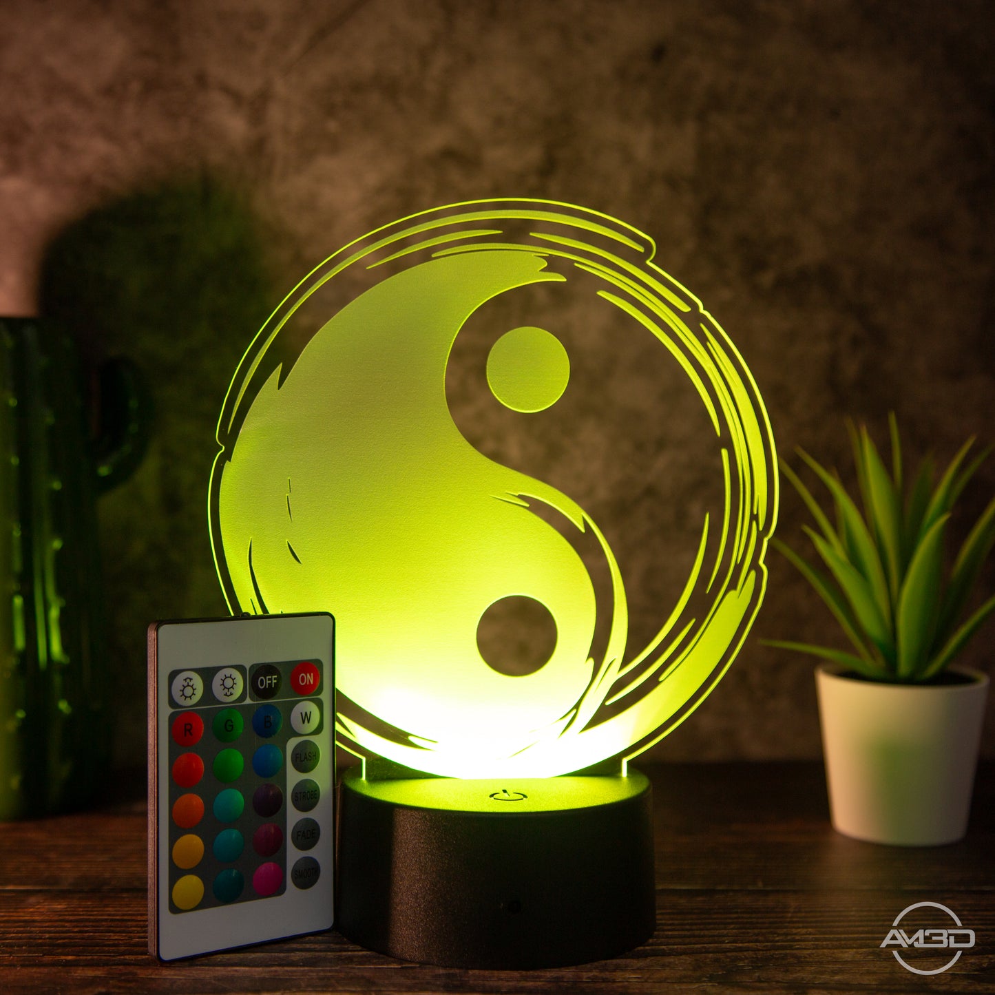 LED-Lampe aus Acryl "Yin Yang"