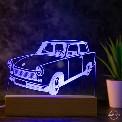 LED Tischlampe aus Acryl für Oldtimer-Fans