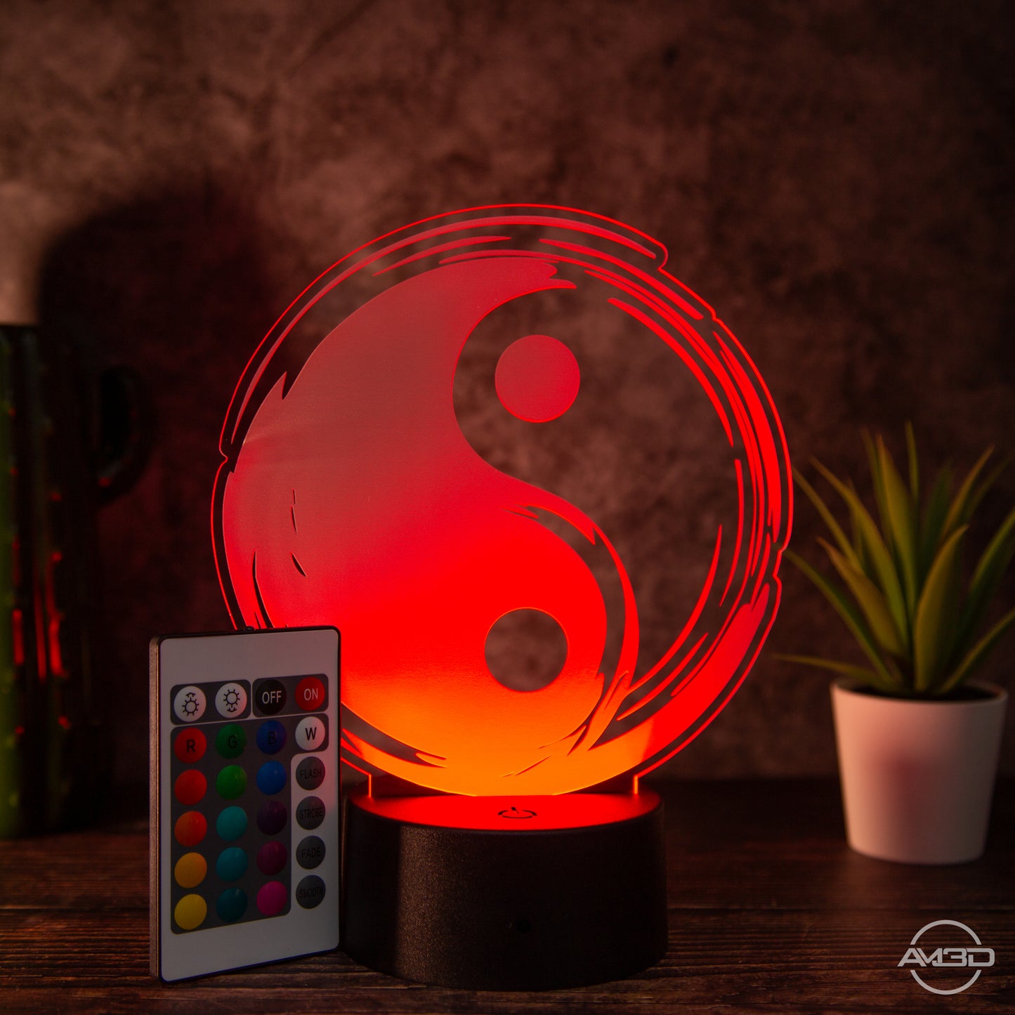 LED-Lampe aus Acryl "Yin Yang"