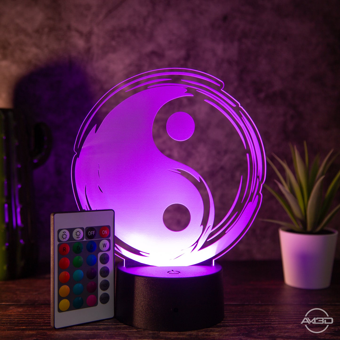 LED-Lampe aus Acryl "Yin Yang"