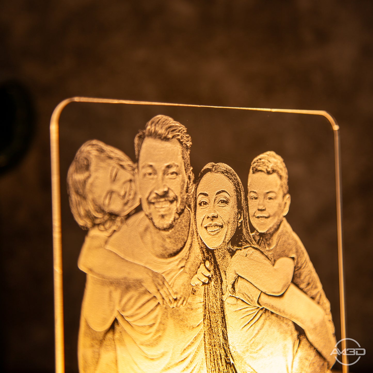 Ihr Foto als LED Lampe in Acryl graviert! Fotolampe, Fotolicht, Familienfoto, Kinderfoto