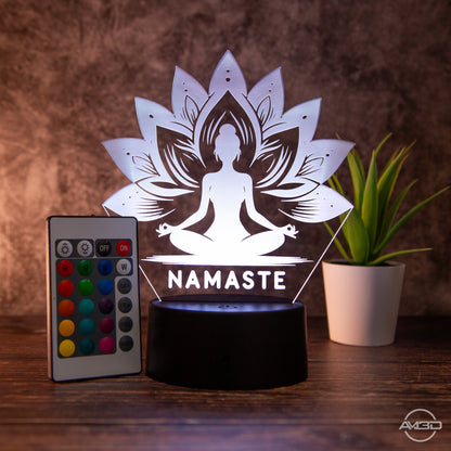 LED-Lampe aus Acryl "Namaste"