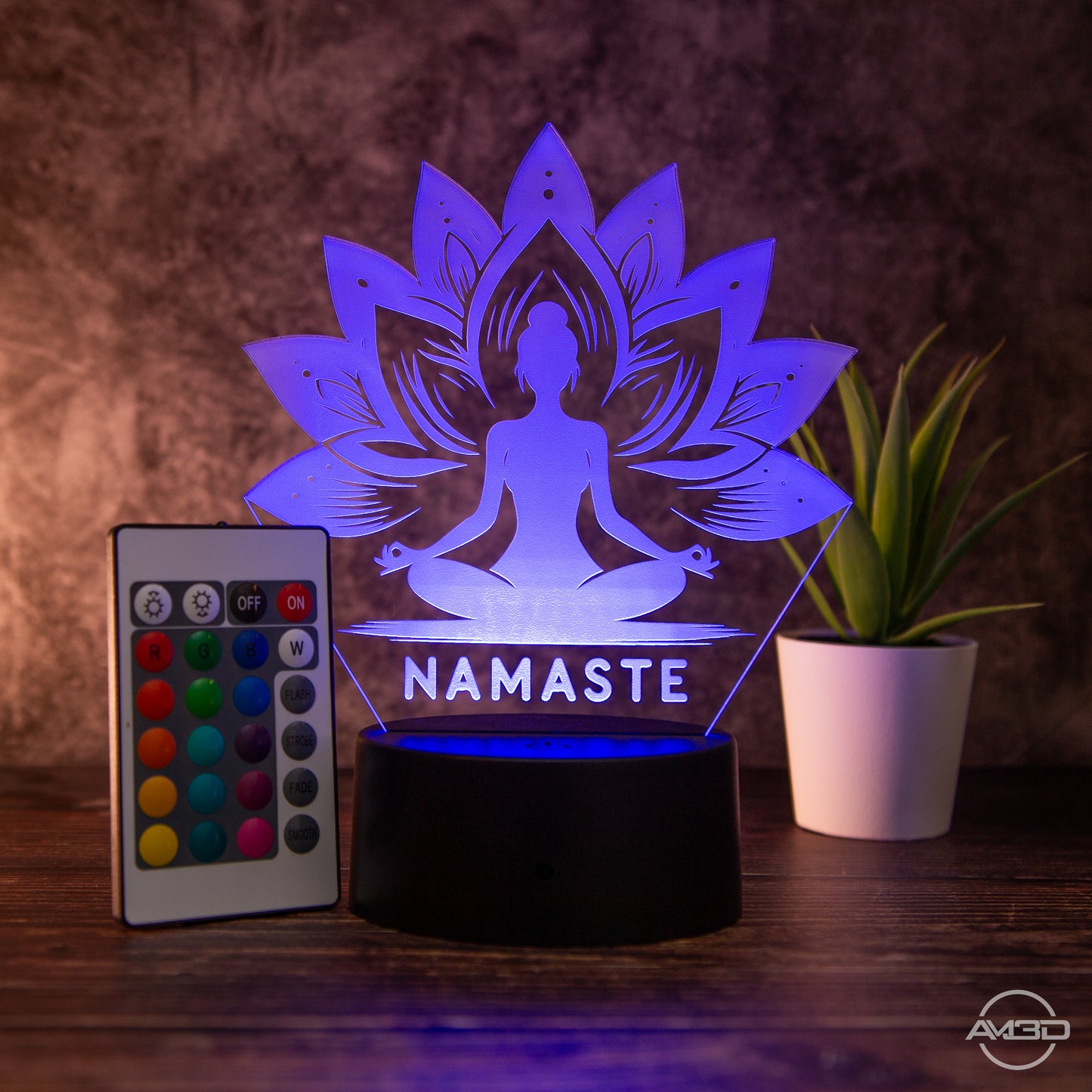 LED-Lampe aus Acryl "Namaste"