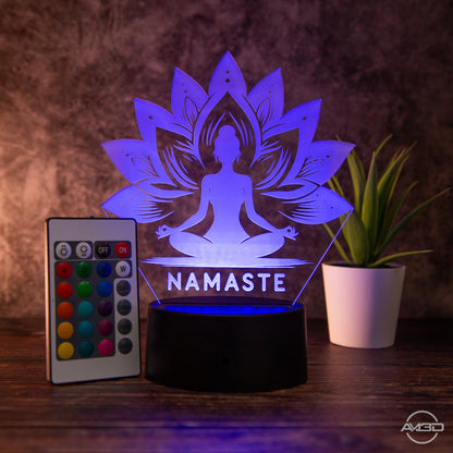 LED-Lampe aus Acryl "Namaste"