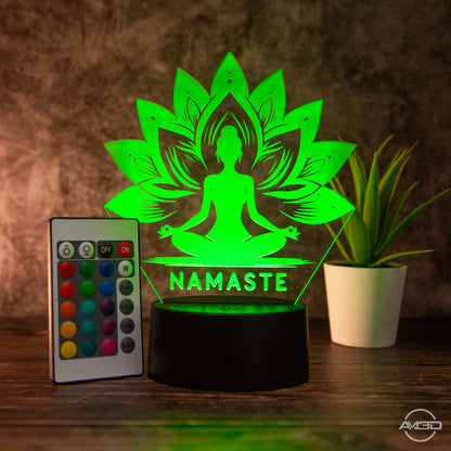 LED-Lampe aus Acryl "Namaste"