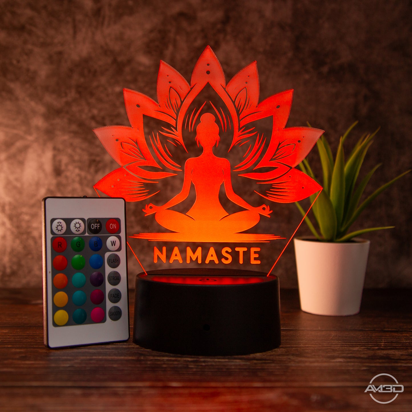 LED-Lampe aus Acryl "Namaste"