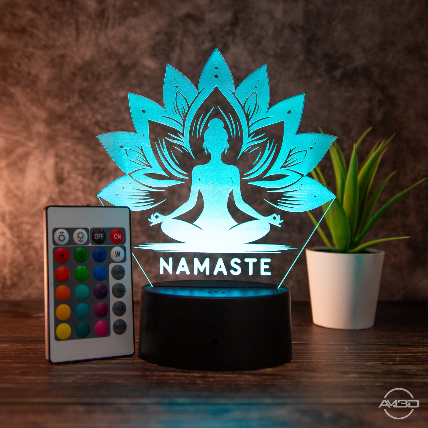 LED-Lampe aus Acryl "Namaste"