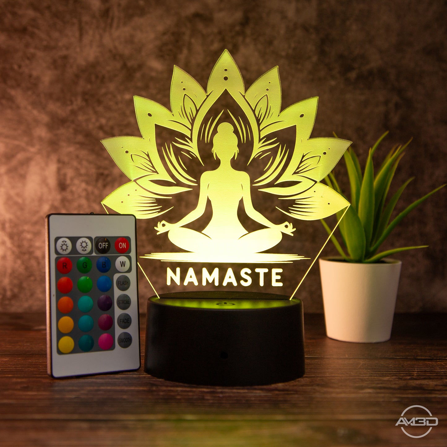 LED-Lampe aus Acryl "Namaste"