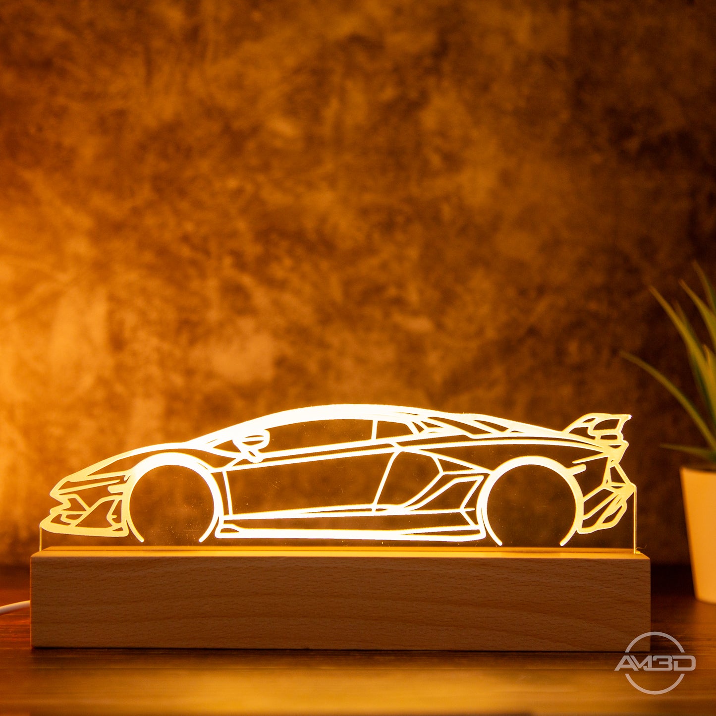 Lampe Auto Silhouette, Nachtlicht, Tischlampe Auto, Geschenkidee Autofans, viele Modelle verfügbar