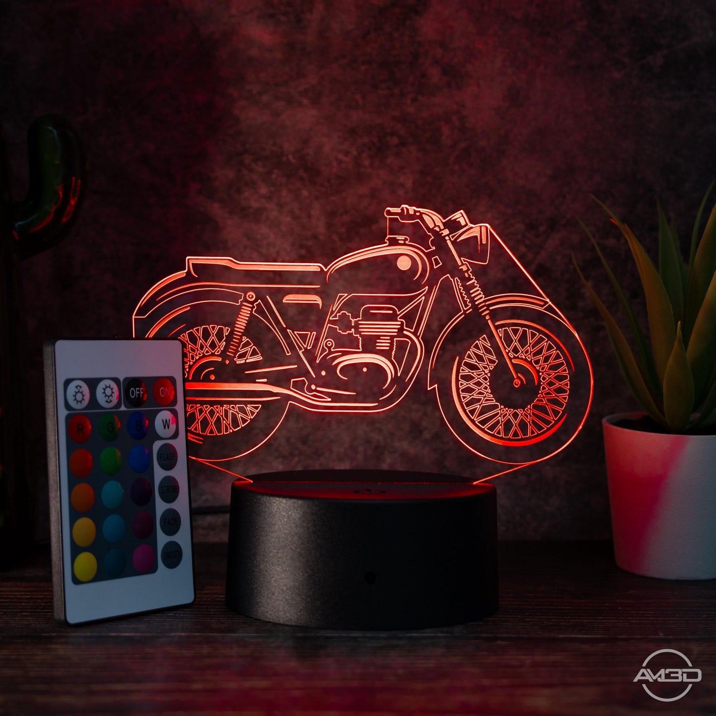 LED Tischlampe Motorrad Cafe Racer - das perfekte Geschenk für Fans von Cafe Racer!