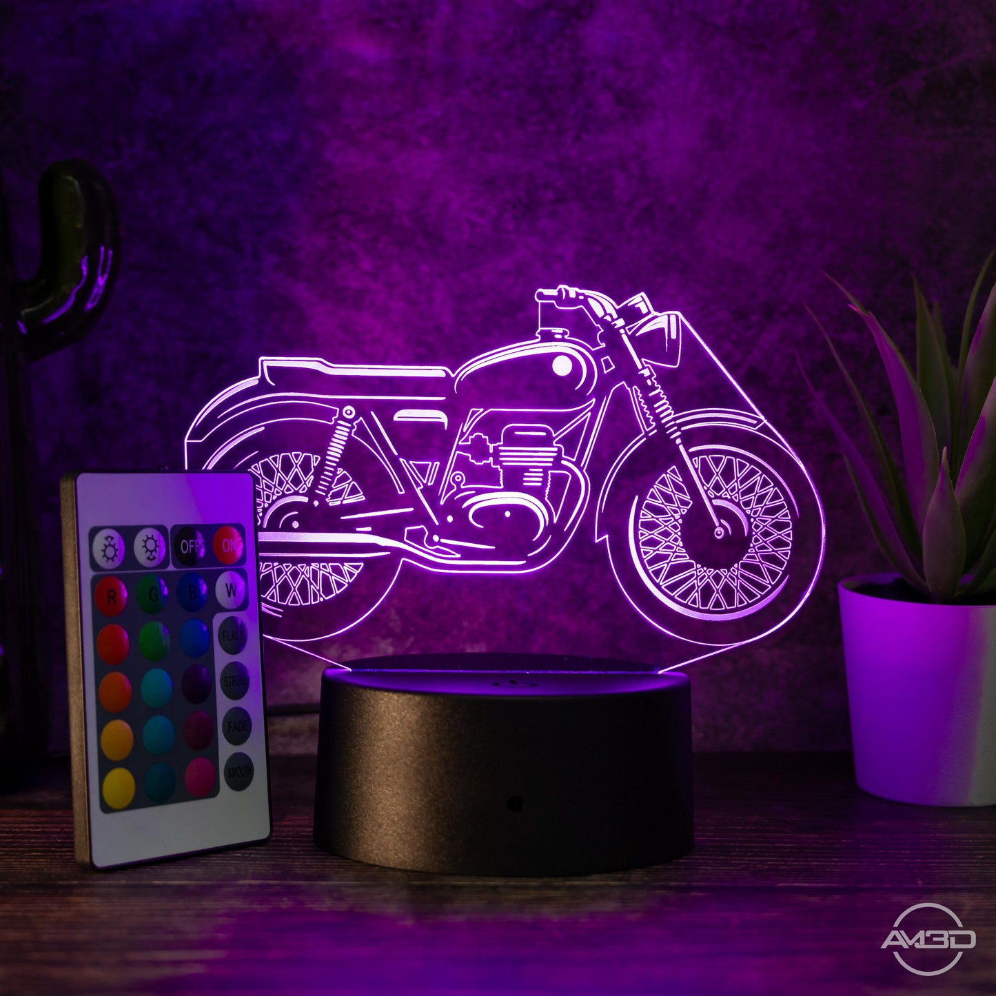 LED Tischlampe Motorrad Cafe Racer - das perfekte Geschenk für Fans von Cafe Racer!