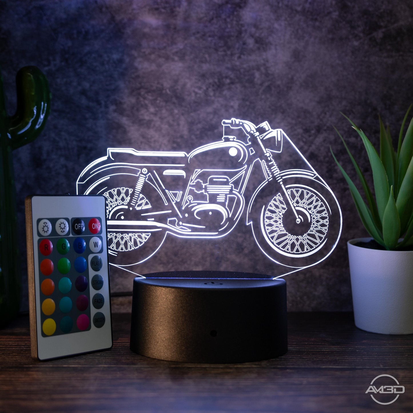 LED Tischlampe Motorrad Cafe Racer - das perfekte Geschenk für Fans von Cafe Racer!