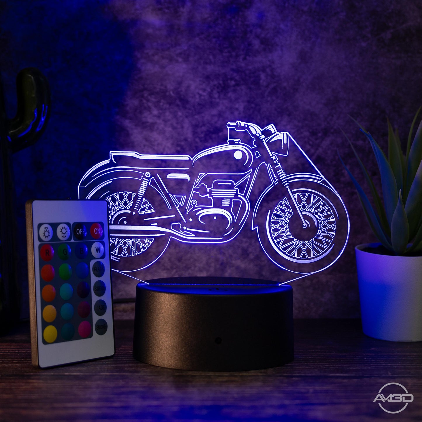 LED Tischlampe Motorrad Cafe Racer - das perfekte Geschenk für Fans von Cafe Racer!