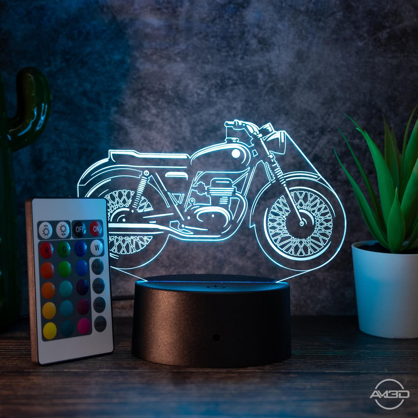 LED Tischlampe Motorrad Cafe Racer - das perfekte Geschenk für Fans von Cafe Racer!